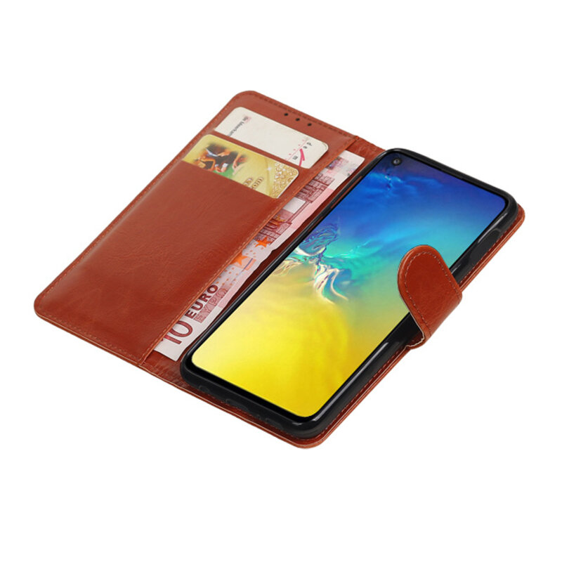 Pull Up Bookstyle for Samsung Galaxy S10e Brown