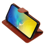 Style de livre Pull Up pour Samsung Galaxy S10e Brown
