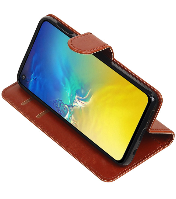 Pull Up Bookstyle for Samsung Galaxy S10e Brown