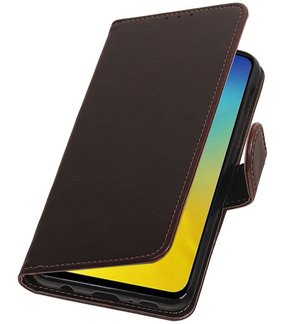 Pull Up Bookstyle voor Samsung Galaxy S10e Mocca