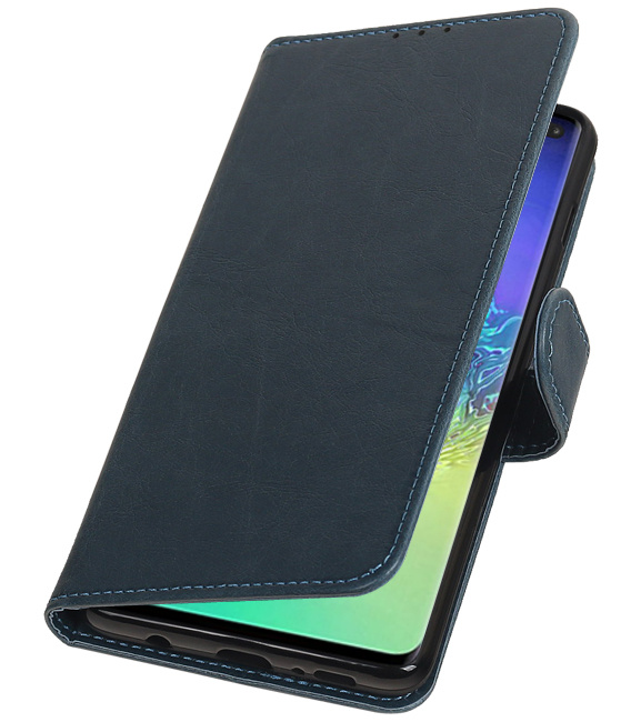 Pull Up Bookstyle per Samsung Galaxy S10 Plus Blue