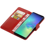 Pull Up Bookstyle voor Samsung Galaxy S10 Plus Rood