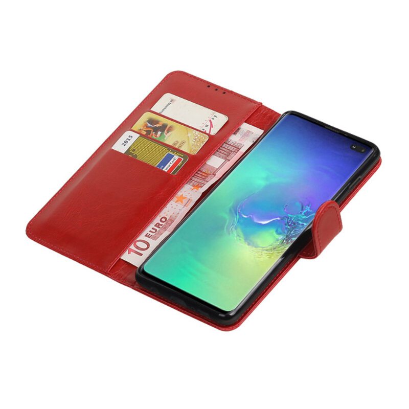 Pull Up Bookstyle per Samsung Galaxy S10 Plus Red
