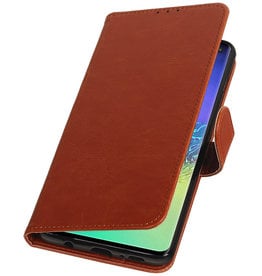 Pull Up Bookstyle for Samsung Galaxy S10 Plus Brown