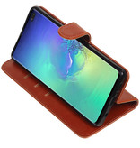 Pull Up Bookstyle für Samsung Galaxy S10 Plus Brown