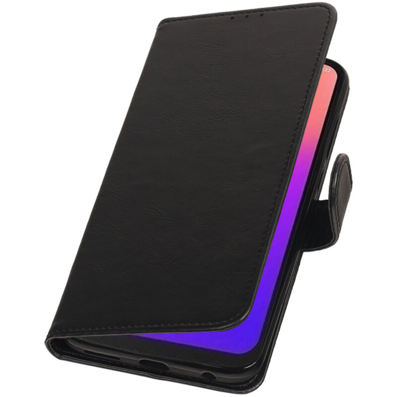 Pull Up Bookstyle voor Motorola Moto G7 Zwart