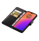 Pull Up Bookstyle für Motorola Moto G7 Schwarz