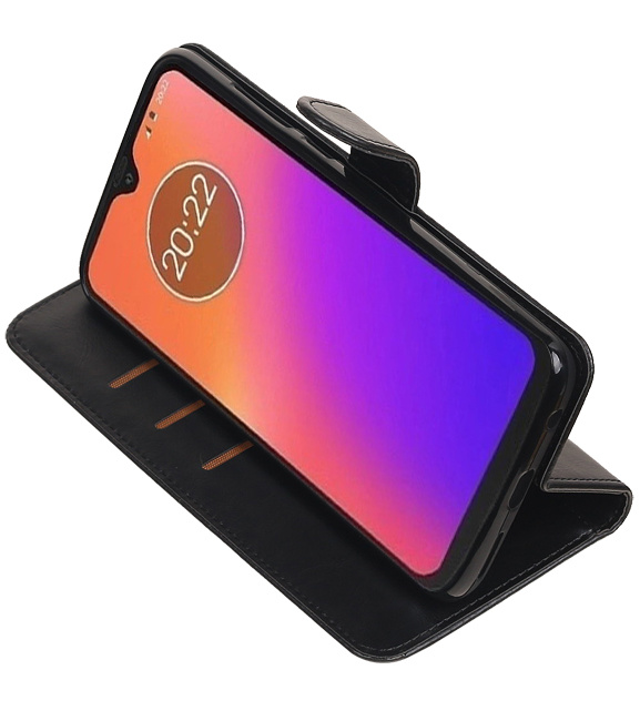 Style de livre Pull Up pour Motorola Moto G7 Noir