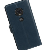 Pull Up Bookstyle for Motorola Moto G7 Blue