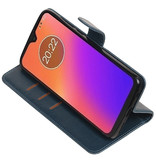 Pull Up Bookstyle pour Motorola Moto G7 Bleu