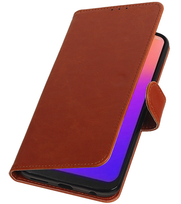 Pull Up Bookstyle for Motorola Moto G7 Brown