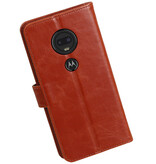 Pull Up Bookstyle für Motorola Moto G7 Brown