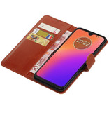 Pull Up Bookstyle for Motorola Moto G7 Brown