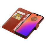 Pull Up Bookstyle für Motorola Moto G7 Brown