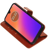 Style de livre Pull Up pour Motorola Moto G7 Marron