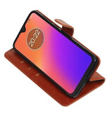 Pull Up Bookstyle für Motorola Moto G7 Brown