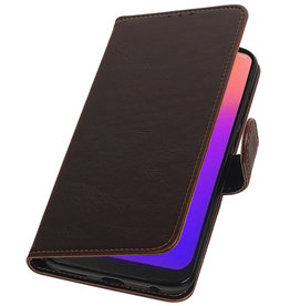 Pull Up Bookstyle voor Motorola Moto G7 Mocca