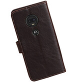 Pull Up Bookstyle für Motorola Moto G7 Mocca