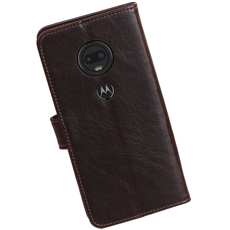 Pull Up Bookstyle für Motorola Moto G7 Mocca