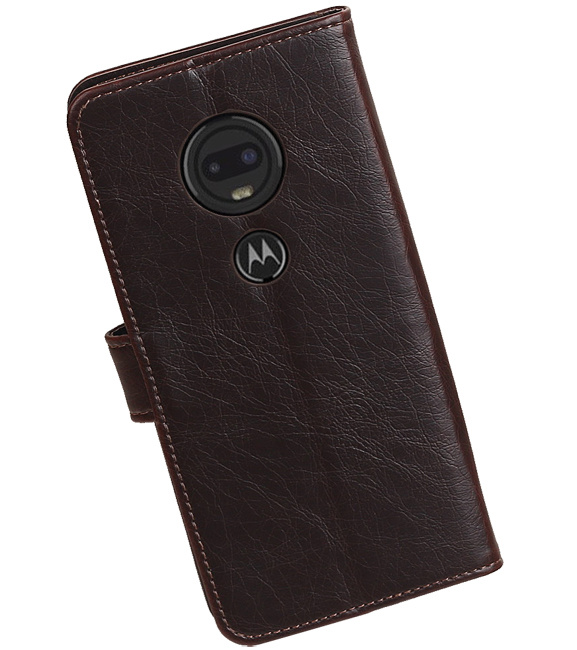 Pull Up Bookstyle for Motorola Moto G7 Mocca