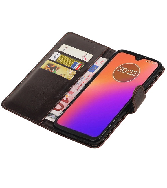 Style de livre Pull Up pour Motorola Moto G7 Mocca