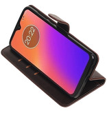 Pull Up Bookstyle for Motorola Moto G7 Mocca