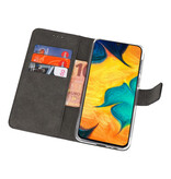 Wallet Cases Hülle für Samsung Galaxy A30 Schwarz