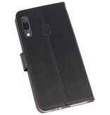 Wallet Cases Hülle für Samsung Galaxy A30 Schwarz