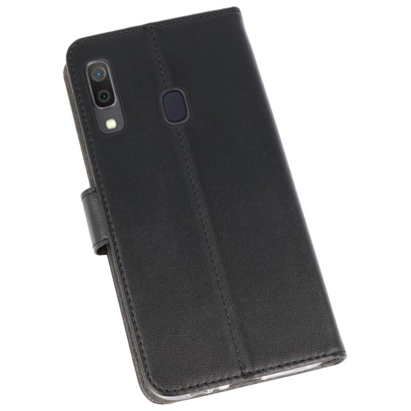 Wallet Cases Hülle für Samsung Galaxy A30 Schwarz