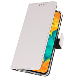 Funda Wallet Funda para Samsung Galaxy A30 Blanco