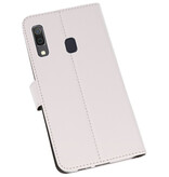 Funda Wallet Funda para Samsung Galaxy A30 Blanco