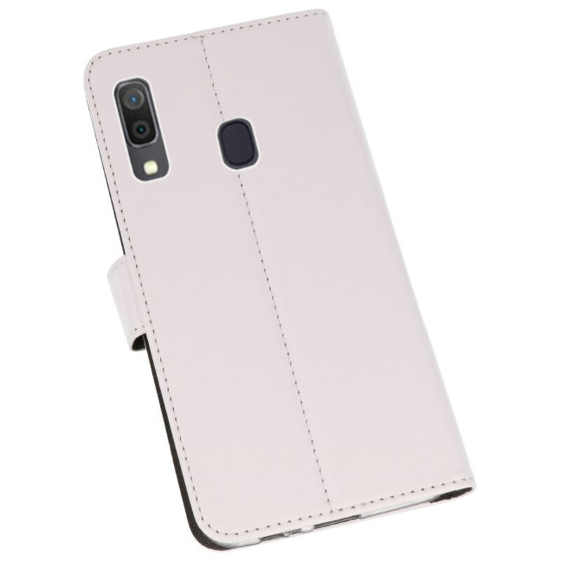 Funda Wallet Funda para Samsung Galaxy A30 Blanco