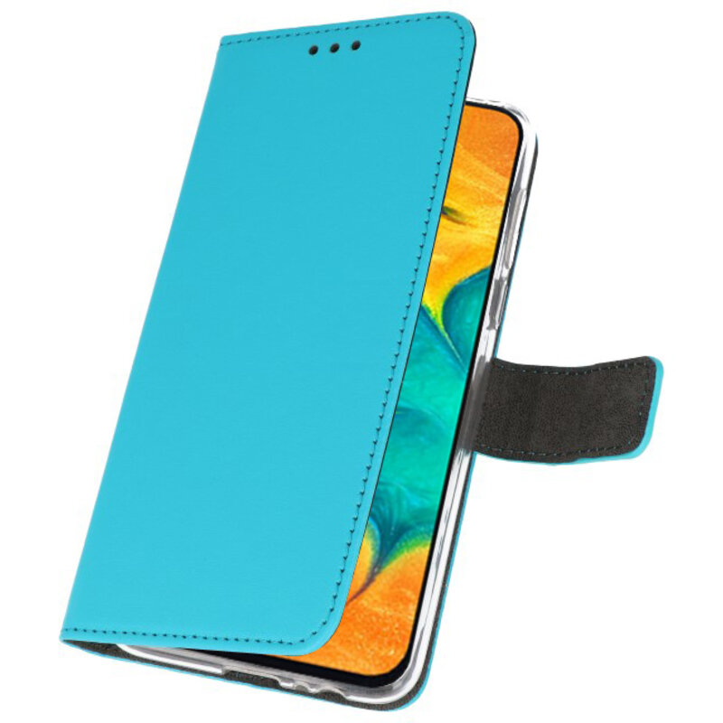 Wallet Cases Hülle für Samsung Galaxy A30 Blue