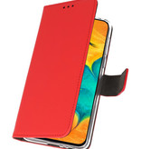 Wallet Cases Hoesje voor Samsung Galaxy A30 Rood