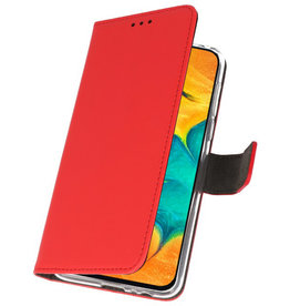 Funda Cartera Funda para Samsung Galaxy A30 Rojo