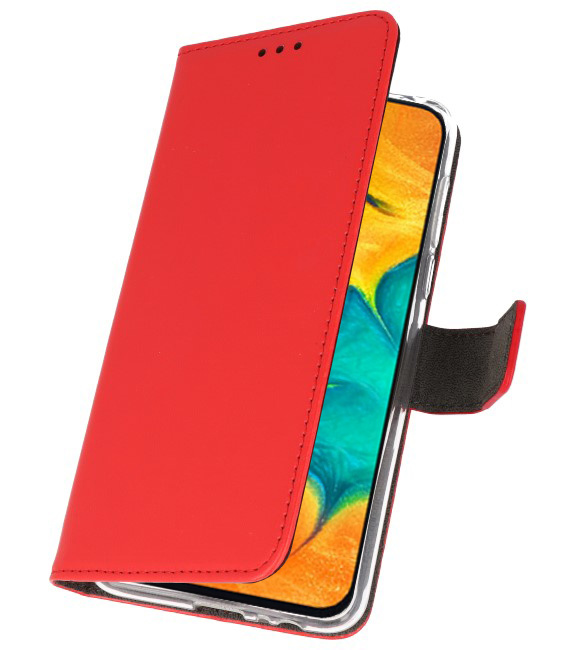 Funda Cartera Funda para Samsung Galaxy A30 Rojo