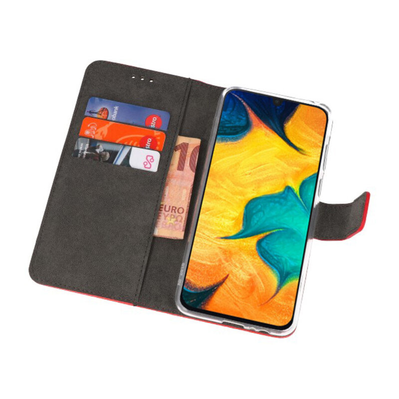 Etuis portefeuille Etui pour Samsung Galaxy A30 Rouge
