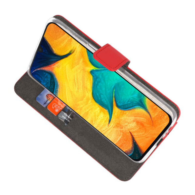 Etuis portefeuille Etui pour Samsung Galaxy A30 Rouge