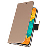 Casos de billetera para Samsung Galaxy A30 Gold