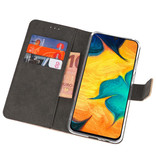 Wallet Cases Hülle für Samsung Galaxy A30 Gold