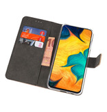 Casos de billetera para Samsung Galaxy A30 Gold