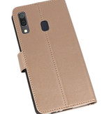 Wallet Cases Hoesje voor Samsung Galaxy A30 Goud