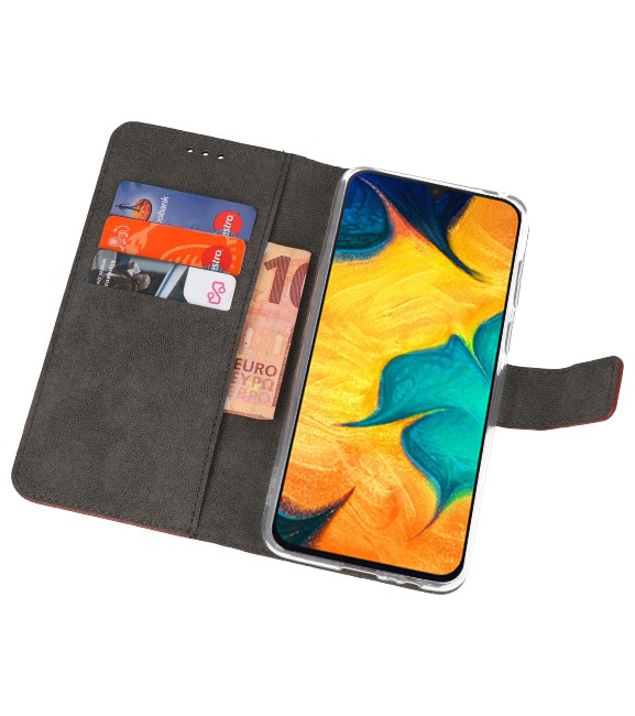 Wallet Cases Hoesje voor Samsung Galaxy A30 Bruin