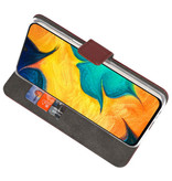 Wallet Cases Hülle für Samsung Galaxy A30 Braun