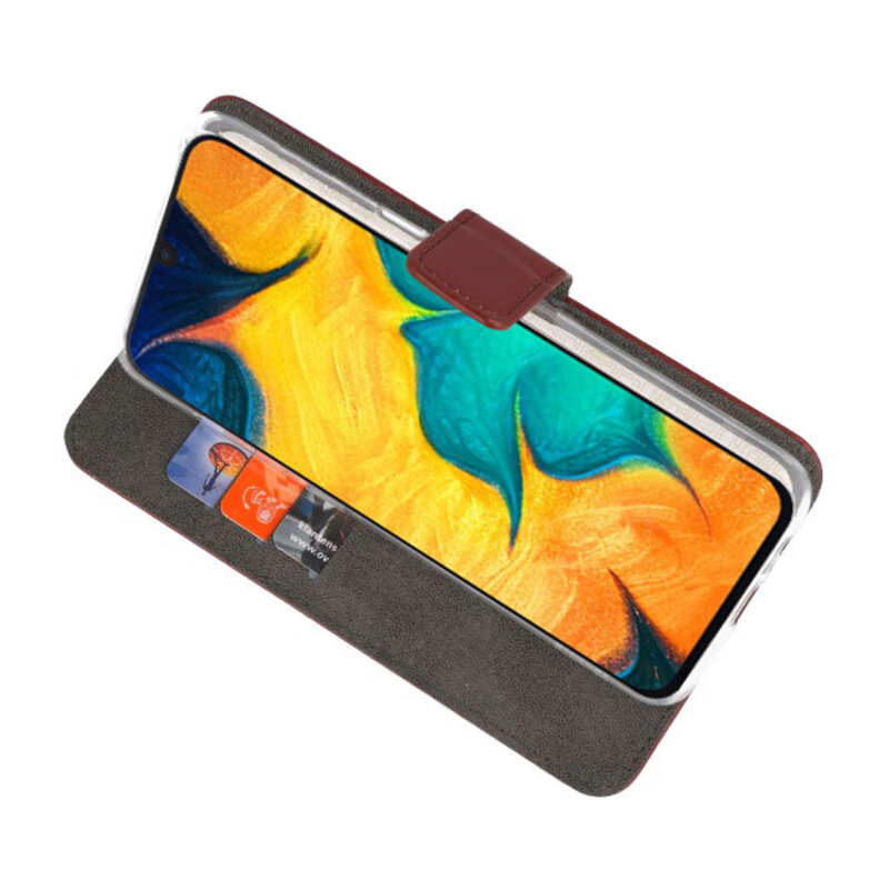 Custodia a Portafoglio per Samsung Galaxy A30 Marrone
