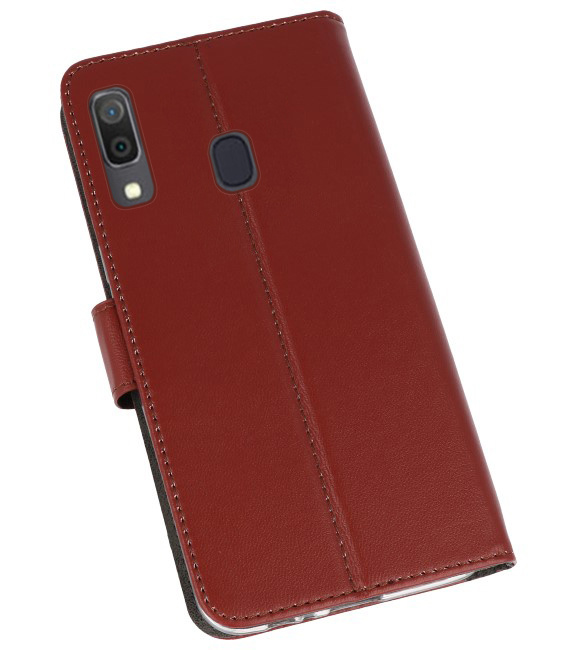 Etuis portefeuille Etui pour Samsung Galaxy A30 Brown