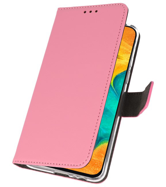 Wallet Cases Hülle für Samsung Galaxy A30 Pink