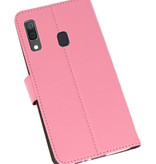 Wallet Cases Hülle für Samsung Galaxy A30 Pink