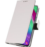 Etuis portefeuille Etui pour Samsung Galaxy A40 Blanc