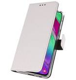 Custodia a Portafoglio per Samsung Galaxy A40 Bianco